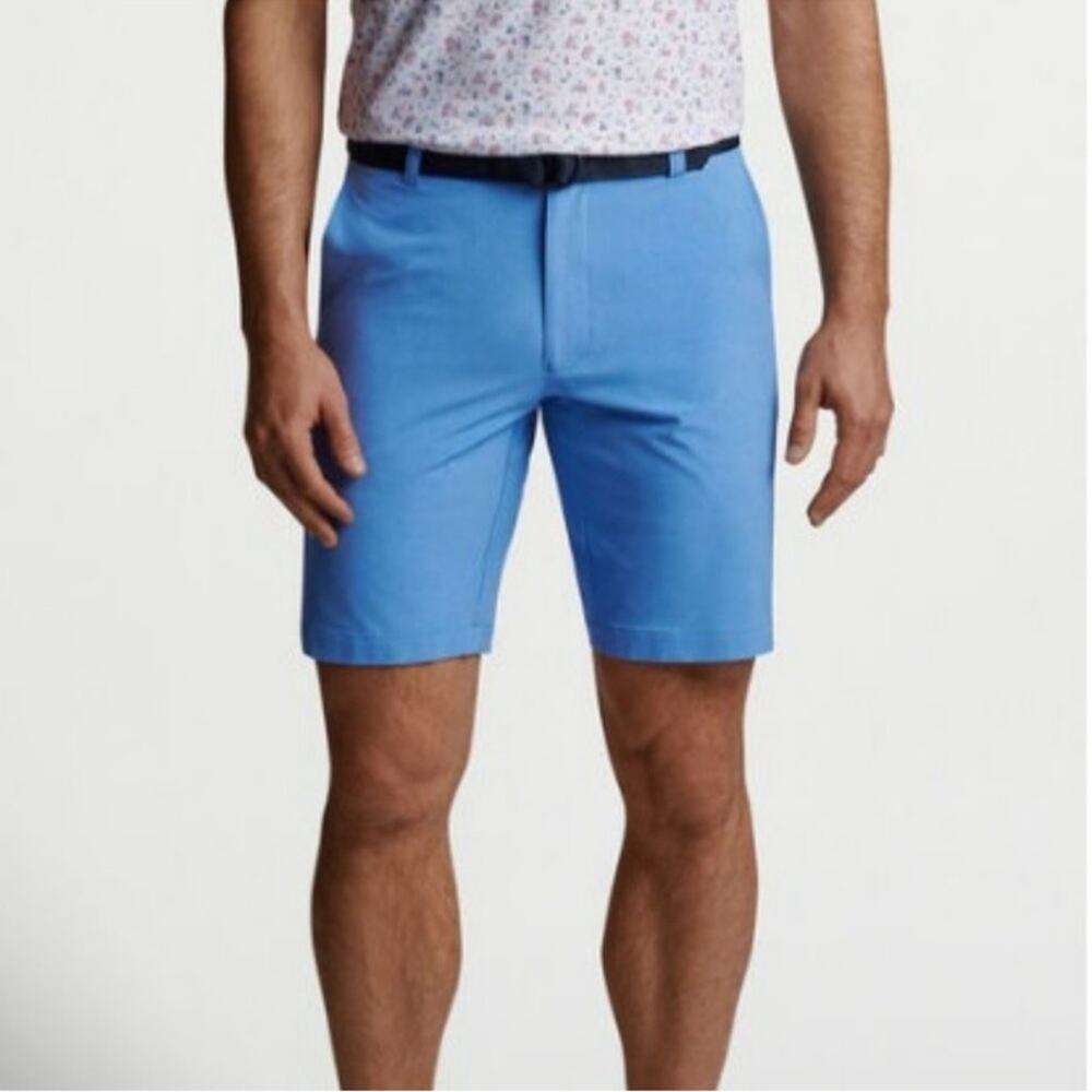 Peter Millar crown sport shakelford performance hybrid shorts blue size 38